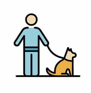 Dog Man Cartoon Icon 300